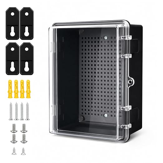 LeMotech Junction Box IP67 Waterproof Electrical Box ABS Plastic Hinged Shell by LeMotech