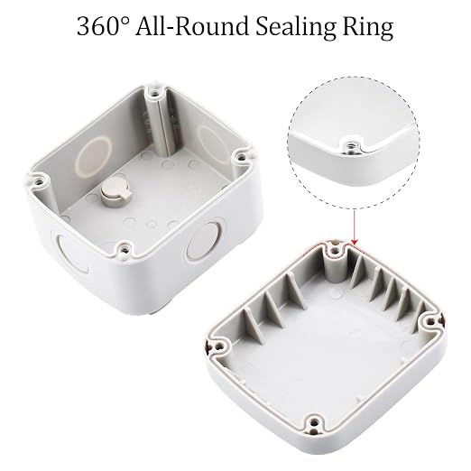 White ABS Project Box, IP66 Weatherproof PVC Plastic Enclosure Box | 3.3 x 2.8 - Image 6