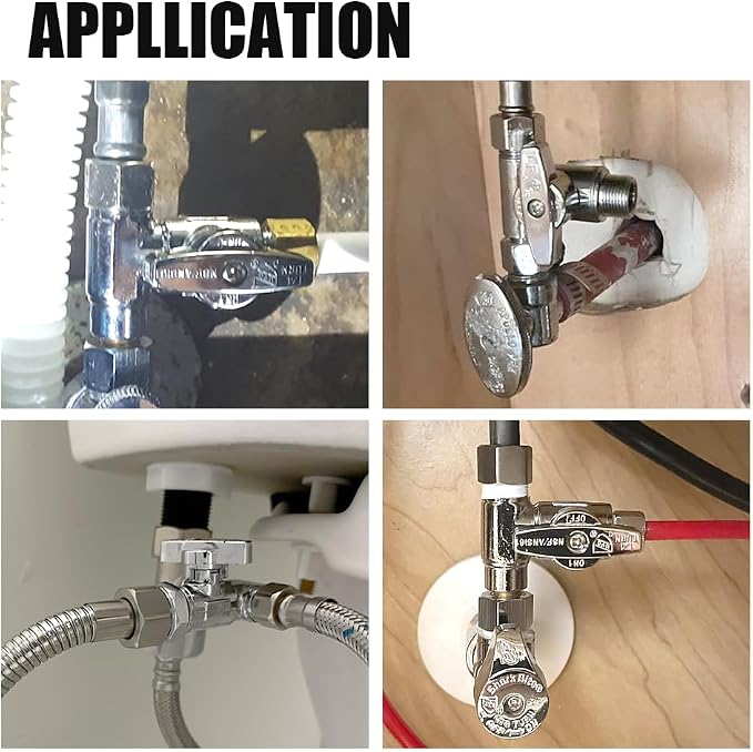 TTFLEX 3/8" x 3/8" x 3/8" Compression Tee Valve, Shut Off Valve, 1/4 Turn | T - Image 6