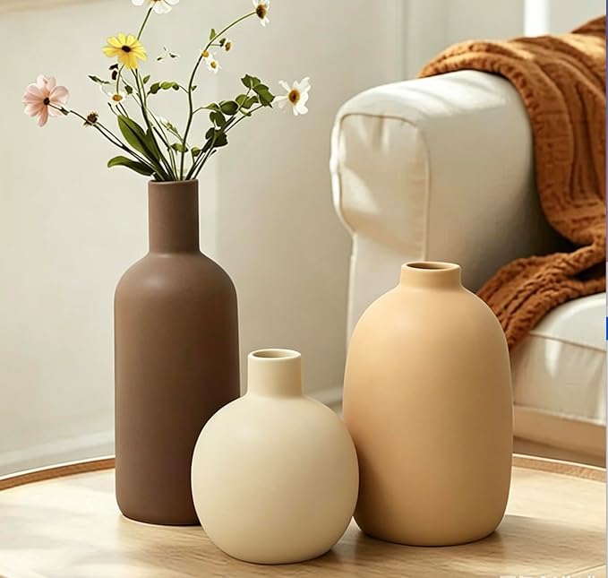 Large Ceramic Vase Set of 3 - Image 8