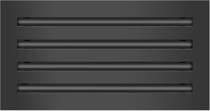 BUILDMART - 16x8 Modern AC Vent Cover - Decorative Black Air Vent - Standard by TexasBuildmart