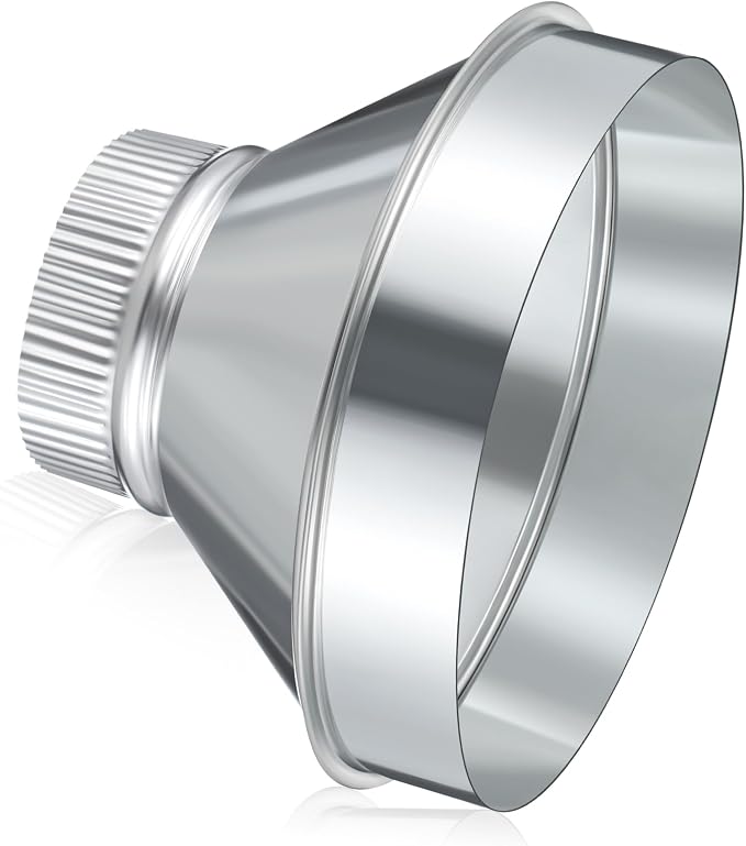 1 Pcs 8 Inch to 4 Inch Duct Reducer Increaser | Galvanized Steel Air Duct by Otoolling