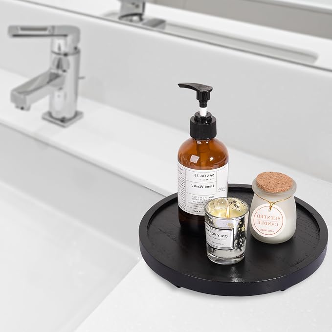 Round Decorative Tray Farmhouse Kitchen Decor Soap Dish, Lightweight, Easy Clean - Image 5