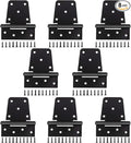 3-1/2" Heavy Duty Gate Hinges, 8 Pack Black Iron Shed Door T Hinges by CTrowelpro