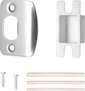 Door Strike Plate for Interior Doors, Polished Chrome, 1 Pack | 2-1/4"x1-3/4" by Newlaking