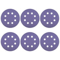 HARFINGTON 25Pcs 5Inch Sanding Disc 8 Hole 320Grit Purple Aluminum Oxide | Hook by HARFINGTON