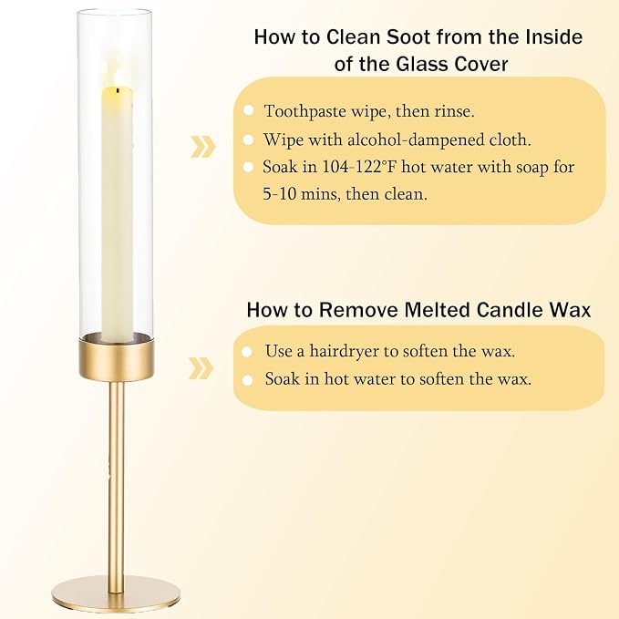 Romadedi Glass Hurricane Candle Holders - Image 6