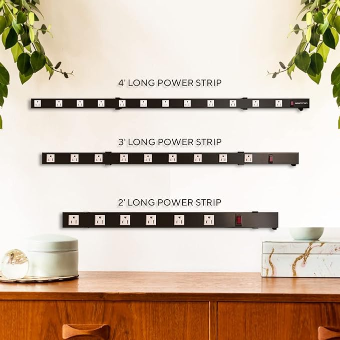 Heavy Duty Metal Power Strip Surge Protector Mounting Brackets, Compatible - Image 5