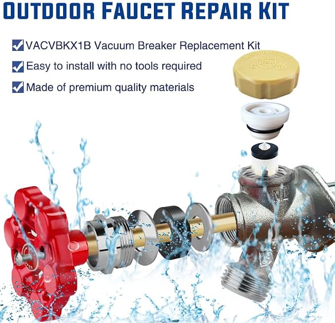 Vacuum Breaker Repair Kit, Anti-Siphon Frostproof Faucet Valve Hose Faucet - Image 7