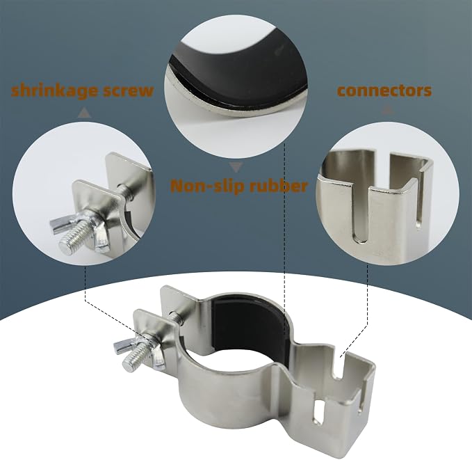 2 Pcs Adjustable Pipe and Drape Clamps, Heavy Duty Crossbar Hanger Bracket - Image 4