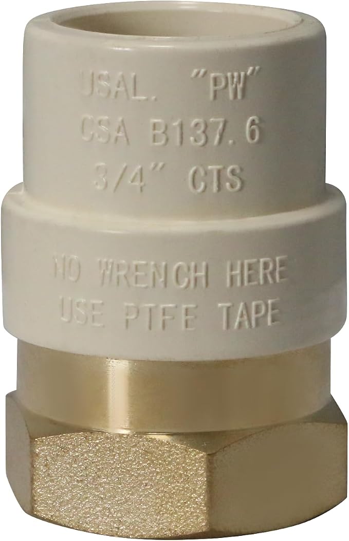 10 Pack XFITTING 3/4" Female CPVC Adapter, FNPT CPVC Coupling - Image 2