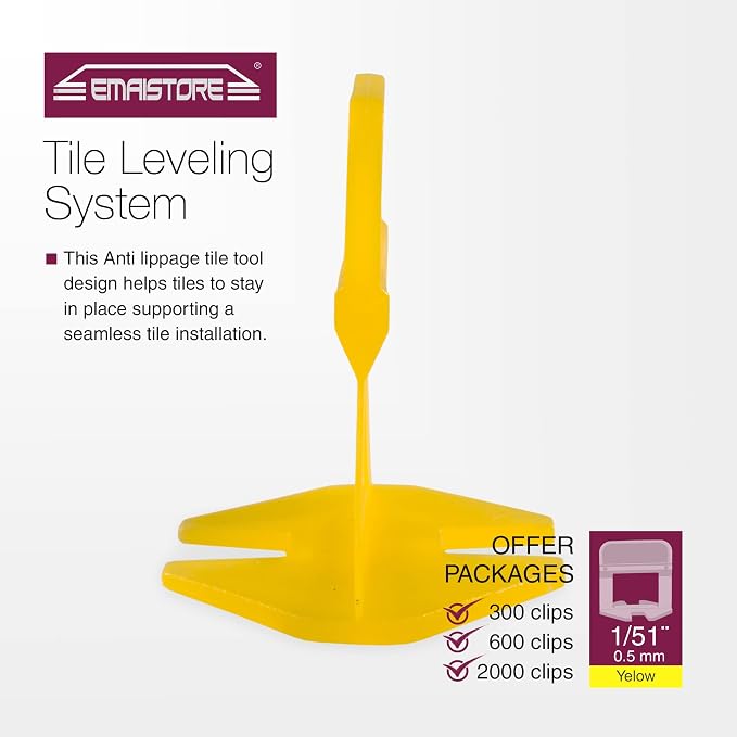 Tile Leveling System – ULTRA-THIN 0.5mm – 600 Tile Spacers – Compatible - Image 4