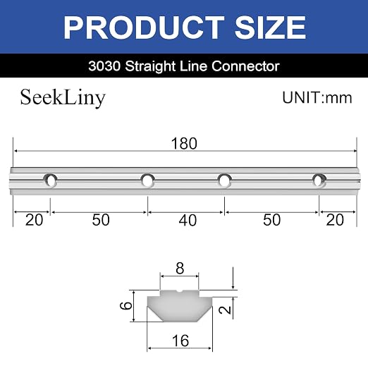 24pcs3030 Straight Connector Joint Plate Corner Bracket Silver | 3030 Hardware - Image 2