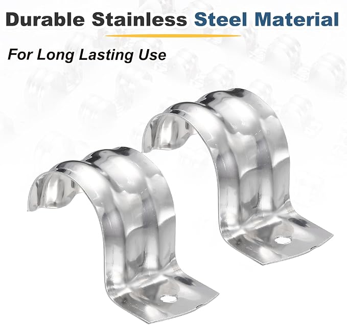 MECCANIXITY 52pcs Conduit Clamp 1 Inch 25mm, 1 Hole Stainless Steel Pipe Strap - Image 3