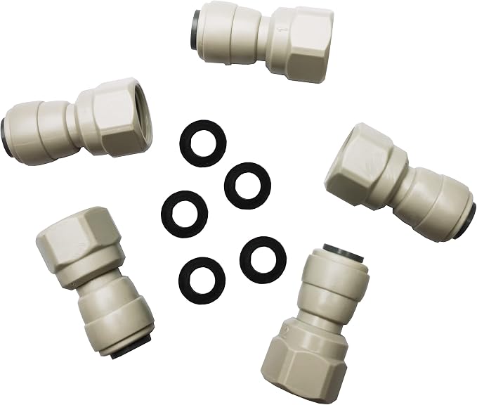 YZM Push-to-Connect Female Thread Adapter, Double O-Ring Seal, 1/4" Female by YZMSZ