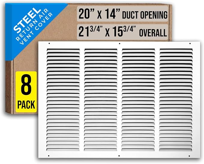 Fits 20x14 Duct Opening | Steel Return Air Grille by Handua | Vent Cover Grill by Handua