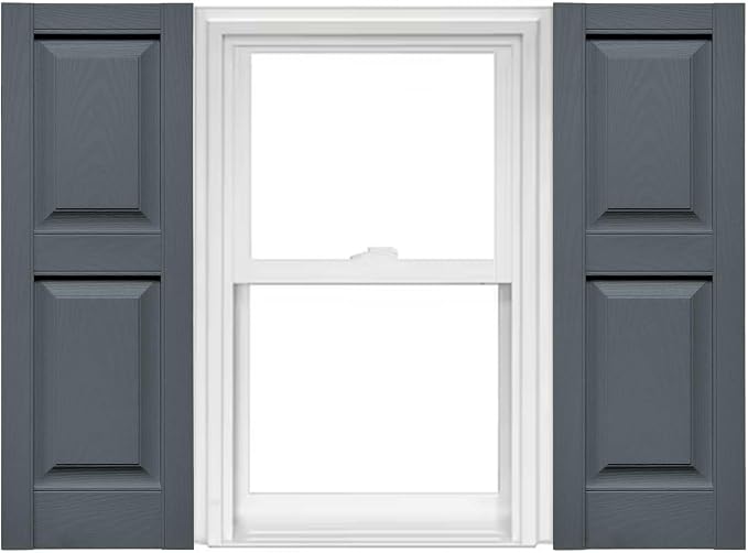 Mid America Vinyl Raised Panel Window Shutters by Mid+America