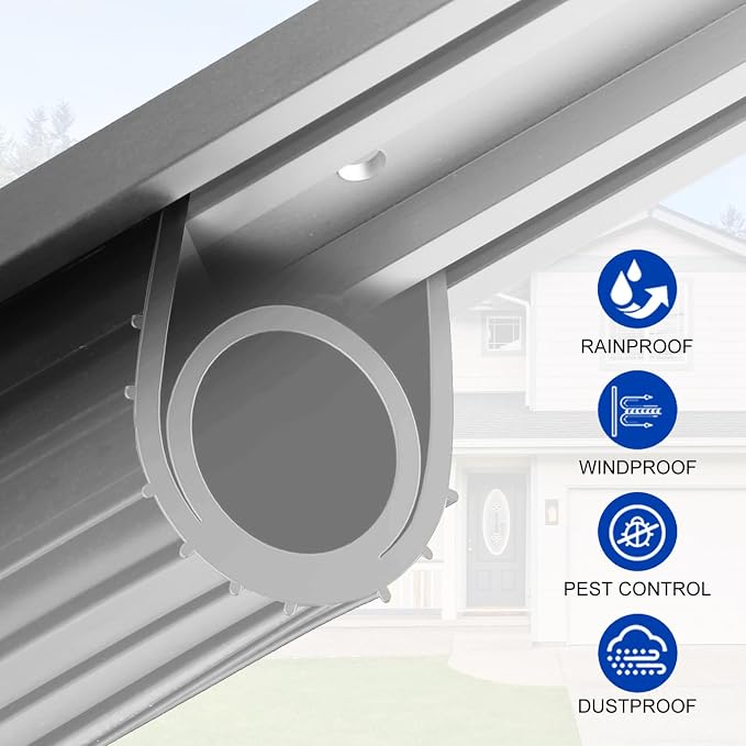 DGSL Garage Door Bottom Seal, 5/16 T-End Rubber Weather Stripping, 16 FT | U+O - Image 5