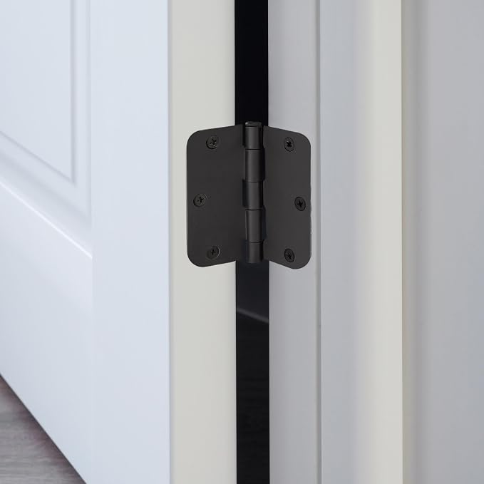 Design House Interior Door Hinge, Matte Black | 5/8" Radius, Traditional - Image 6