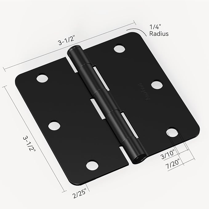 Door Hinges Matte Black - Image 2
