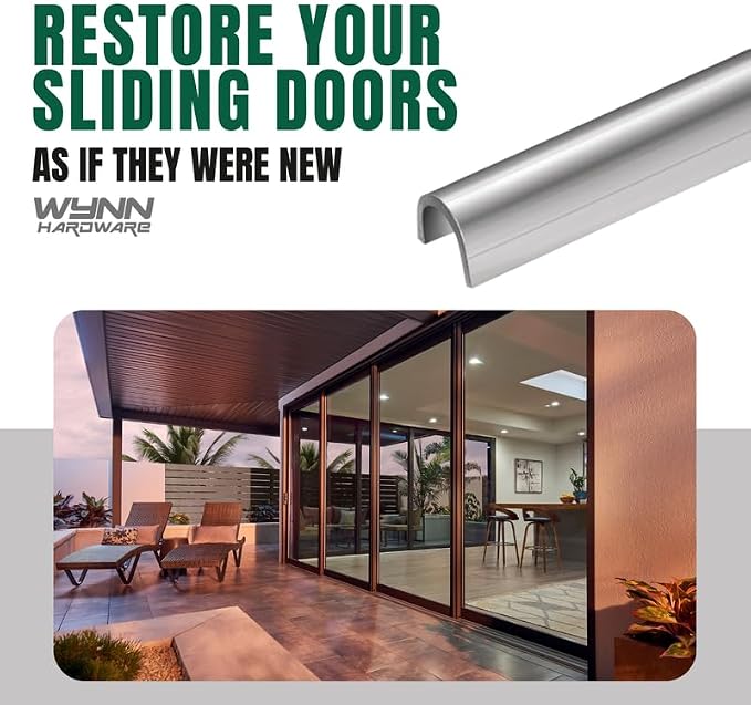 Snap On 1/4" Track Covers for Sliding Patio Glass Doors - Image 3
