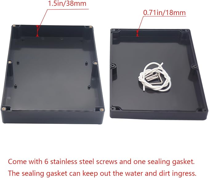 Project Box IP65 Waterproof Junction Box ABS Plastic Black Electrical Boxes DIY - Image 4