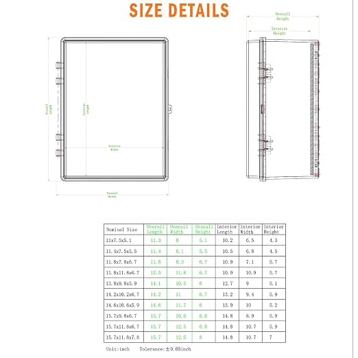 Electrical Junction Box, IP67 Waterproof Outdoor Box ABS Plastic Enclosure - Image 5