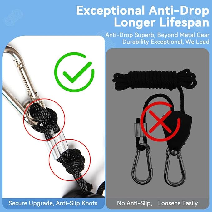 6pair of 1/8 Inch Adjustable Heavy Duty Rope Hangers - Image 4