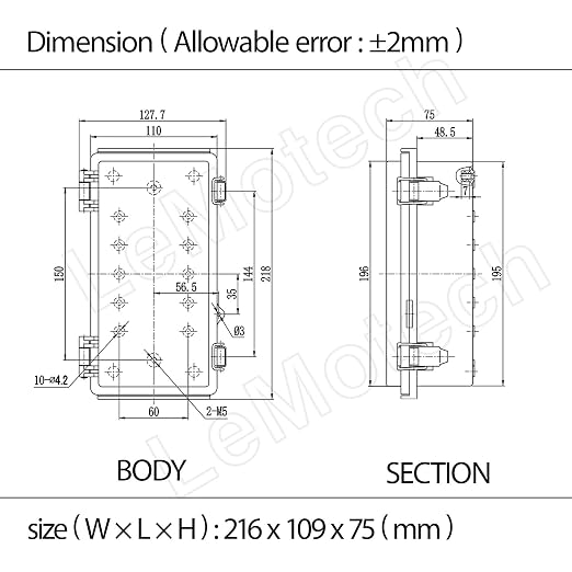 Electrical Box, IP67 Waterproof Hinged Cover Stainless Steel Latch Junction Box - Image 8