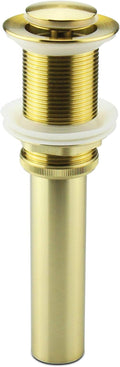 Bathroom Sink Pop Up Drain Without Overflow, Small Cap, Brushed Gold by ALLWIN-HOUSEWARE