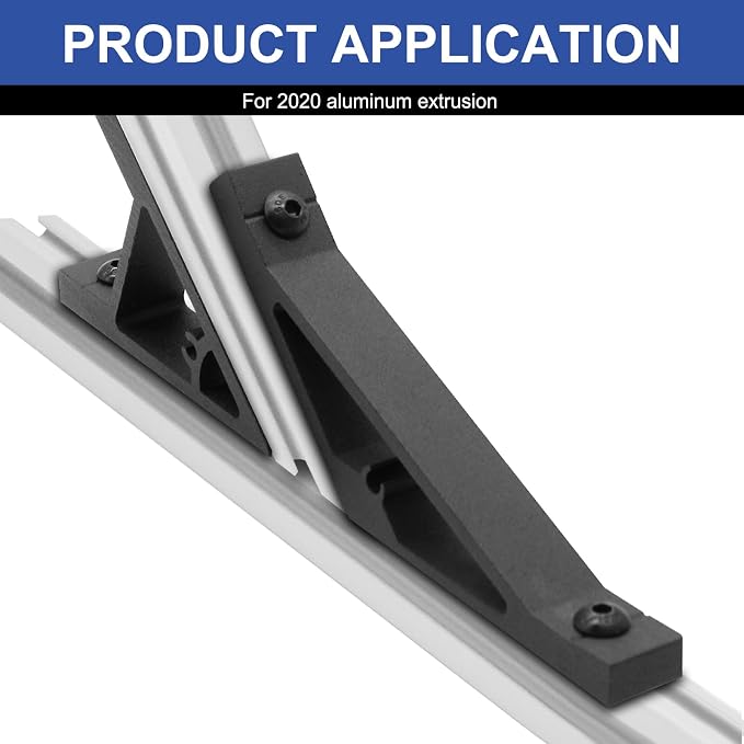 8 pcs 2020 45/135 Degree Angle Corner Bracket Black 2020 Extrusion Hardware - Image 5
