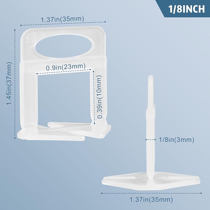 2000 Tile Spacers 1/8 Inch Tile Leveling Clips - Image 2