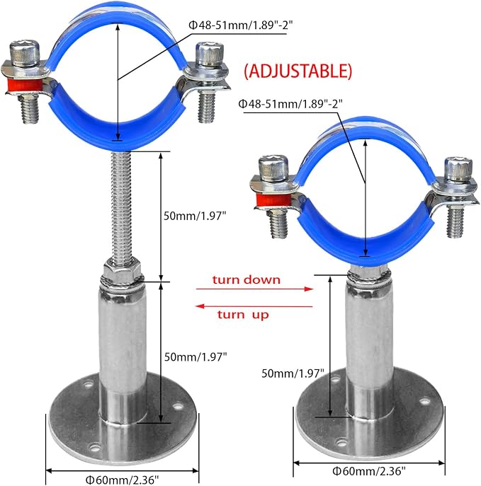 Wall Mount Ceiling Mount Pipe Supports, Adjustable Pipe Clamps、Hangers、 - Image 2