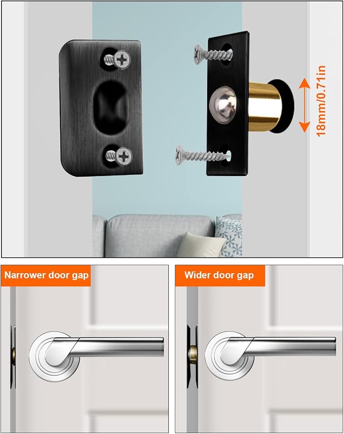 Closet Door Ball Catch Hardware Jiayi 4 Pack Adjustable Ball Catch French Door - Image 3