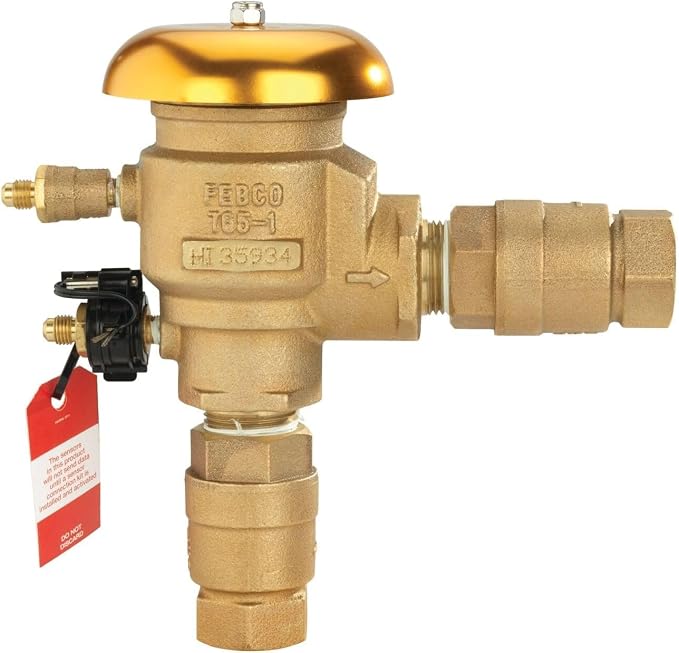 Febco 765 Series 1" Bronze Pressure Vacuum Breaker Backflow Preventer, Quarter by Febco