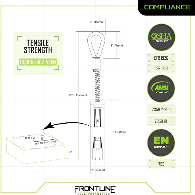 Frontline COB110K Reusable 10K Concrete Anchor Bolt | Removable Trigger Anchor - Image 6