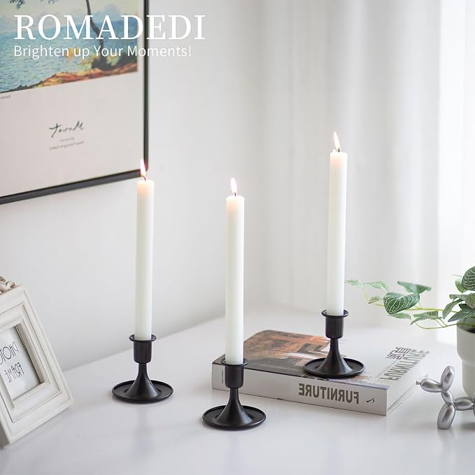Black Candlestick Candle Holders - Image 8