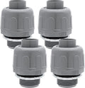 4Pcs NPT 3/4" 180D Electrical Conduit Connector Fittings | PVC, Nonmetallic by LifCratms