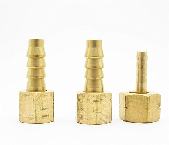 PYouo-Brass Pipe Joint Brass Connector Adapter, 6mm 8mm 10mm Hose Barb X M10 - Image 2