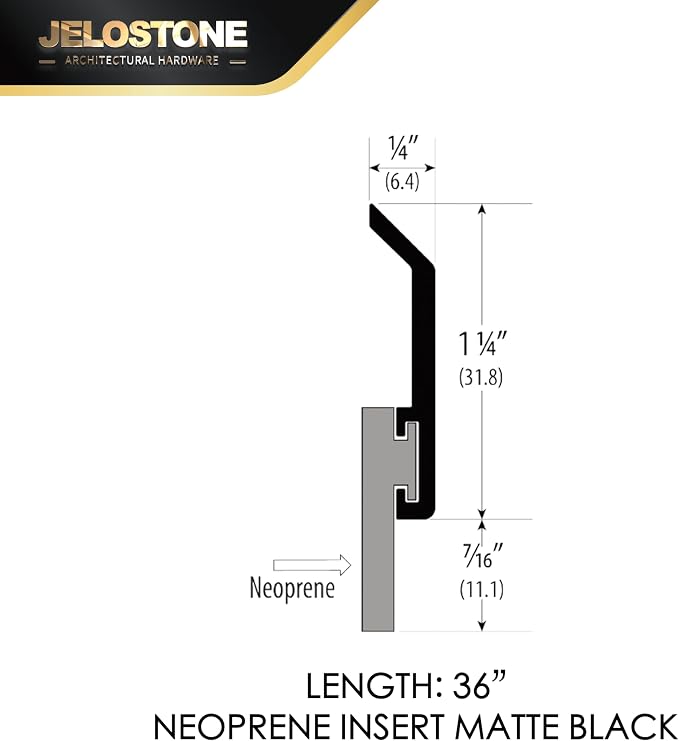2 Pack - Commercial Door Bottom Sweep JS-N315, Heavy Duty Aluminum - Image 3