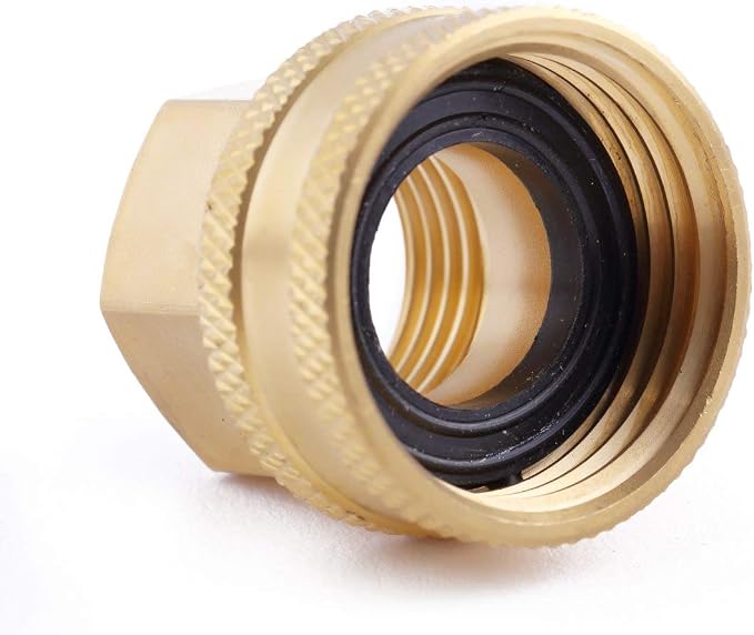 (6 Pack Lead-Free Brass Garden Hose Threaded 3/4 to 1/2 NPT Fitting Connect - Image 3