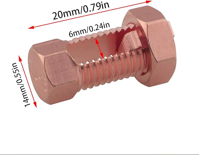 4PCS Split Bolt Connector Copper Grounding Clamps Superior Strength Split Bolt - Image 2