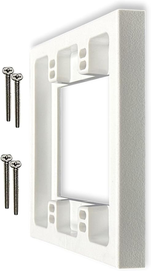 iMBAPrice IMBA-BES2 2-Gang Non-Metallic Shallow Surface Box Extender in White - Image 3