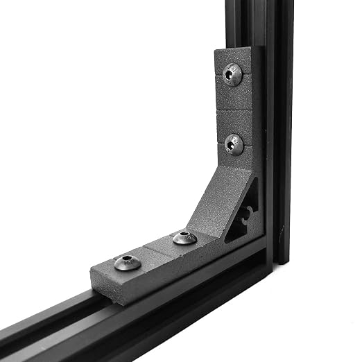 12pcs 2020 Angle Bracket Corner Hardware Extruded Aluminum Black | 2020 - Image 5