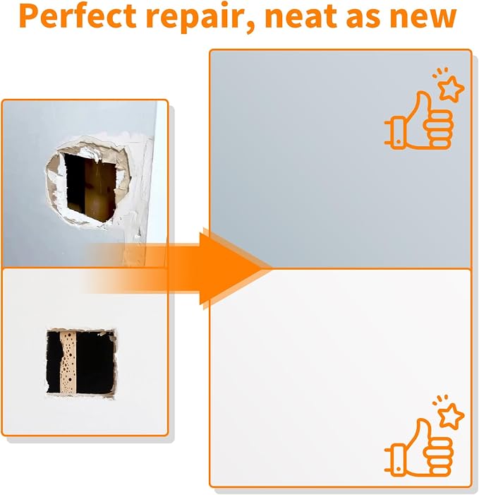 Wall Patch Drywall Repair Kit, 12 x 12 Inch, Self-Adhesive Mesh Patch, - Image 6