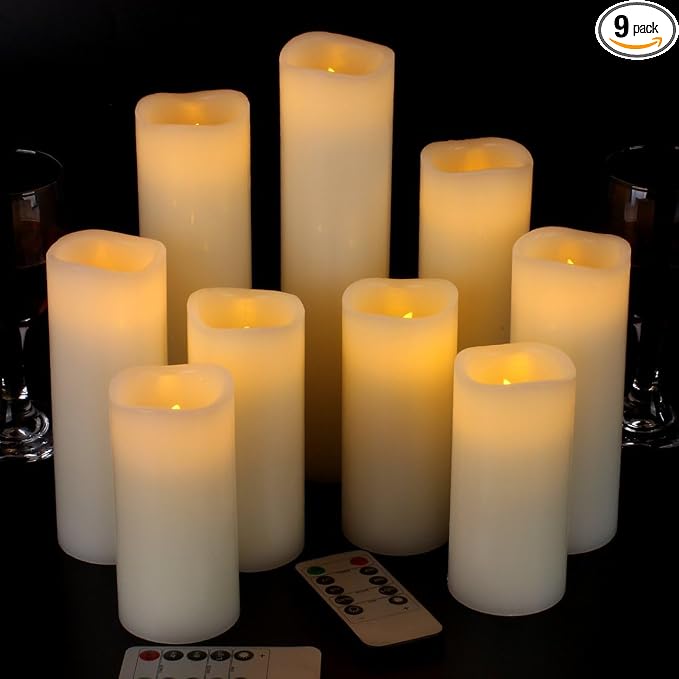 Flameless Candles Battery Operated Candles Real Wax Pillar LED Candles by Vinkor