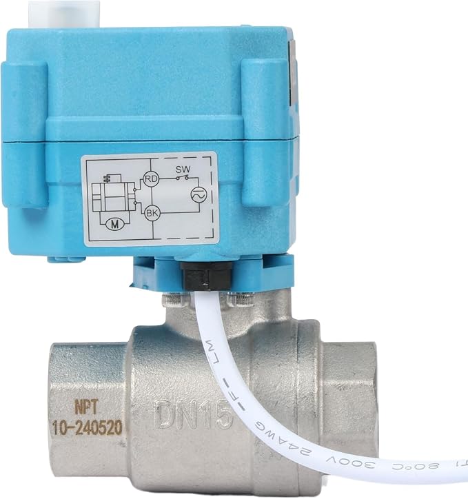 U.S. Solid Motorized Ball Valve – 1/2" 316 Stainless Steel, IP67 Waterproof - Image 5