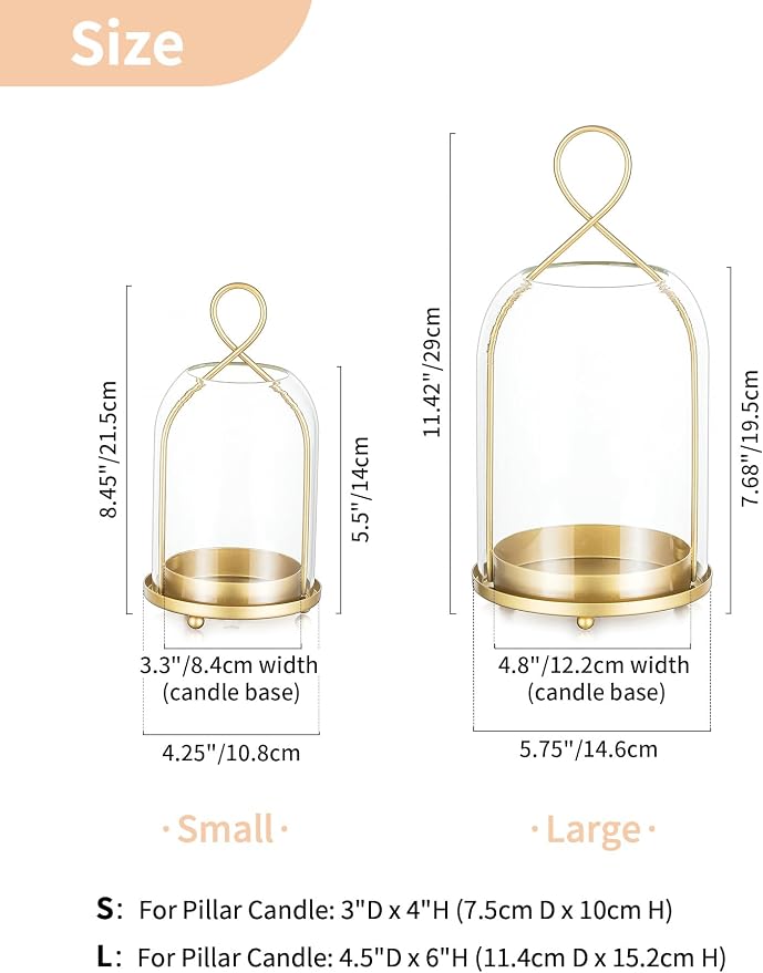 NUPTIO Glass Lanterns Decorative Outdoor, Table Centerpiece - Image 6