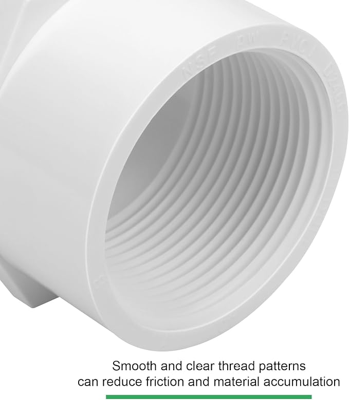 2Pack 3" Socket x Female Pipe Thread Adapter PVC Pipe Fittings Furniture Grade - Image 5
