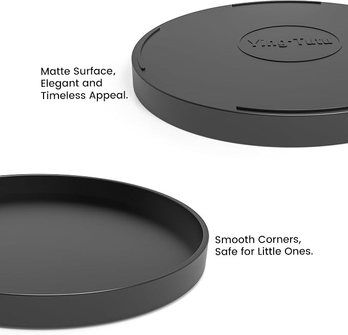 Bathroom Vanity Tray, 1 Pack 9" ABS Black Round Vanity Trays - Image 6